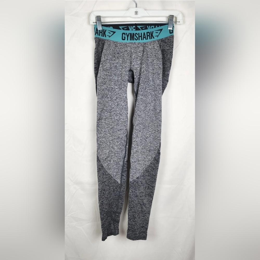 Gymshark Women's Heathered Gray Sporty Gym Workout Athleisure Leggings sz XS